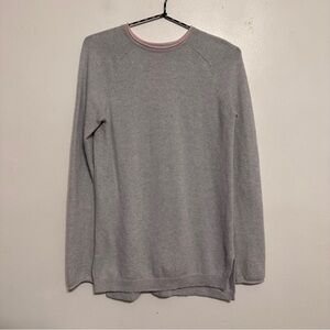 Duffy Cashmere Crewneck Sweater Grey Size Small